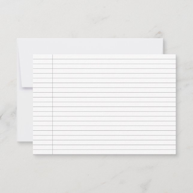 Ruled Line Index Card (Front)