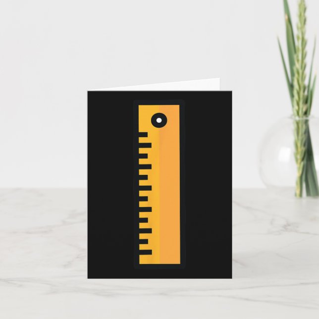 Ruler Halloween Costume For Teachers Students  Card (Front)