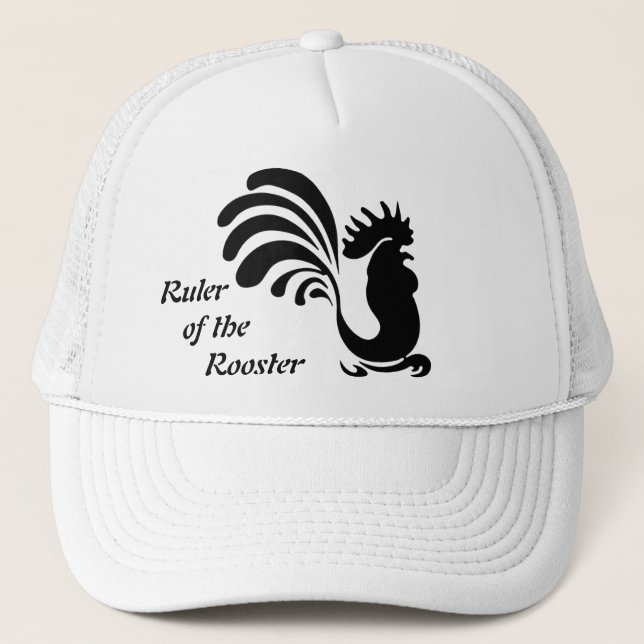 "Ruler of the Rooster" Stylized Rooster Cap (Front)