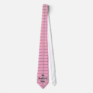 Ruler Tie - "My Boyfriend Rules"