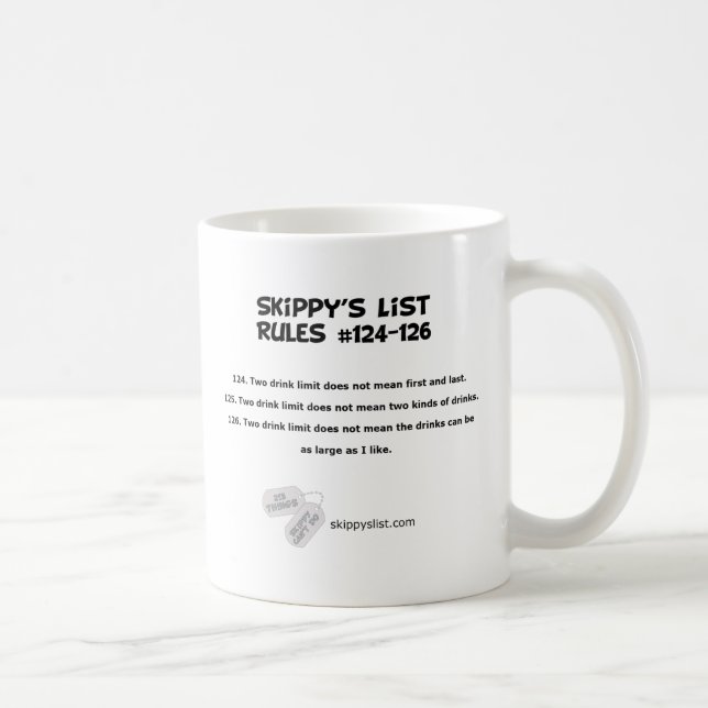 Rules #124-126 mug (Right)