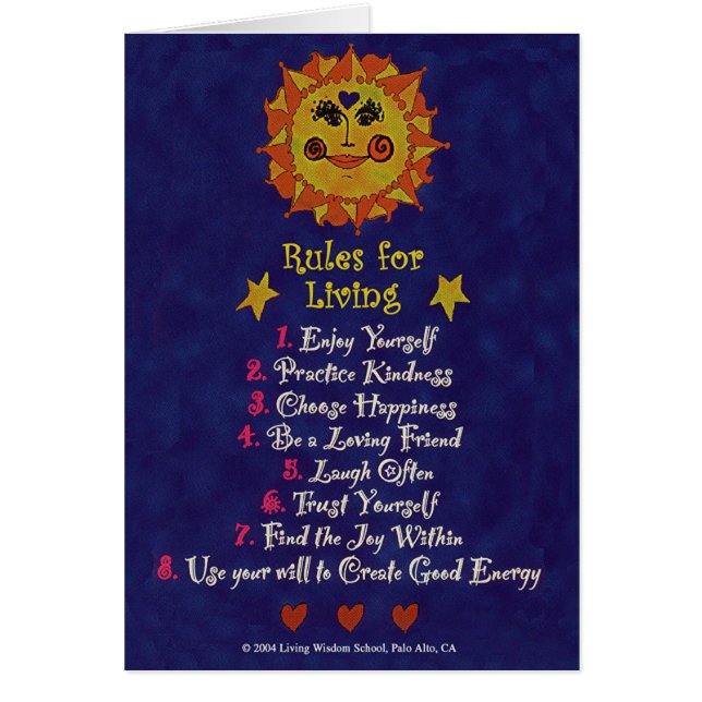 Rules for Living (Front)