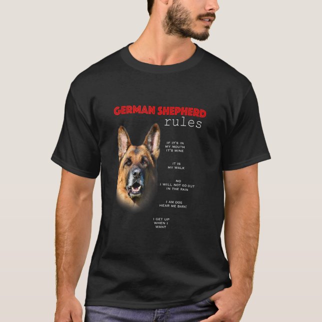 Rules For The Owner Of A German Shepherd T-Shirt (Front)
