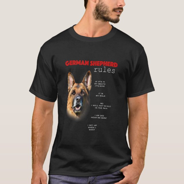Rules For The Owner Of A German Shepherd T-Shirt (Front)