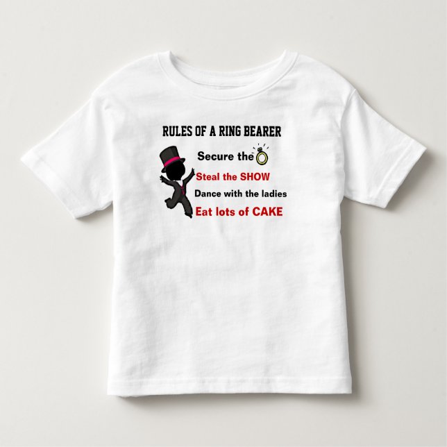 Rules of a Ring Bearer T-Shirt (Front)
