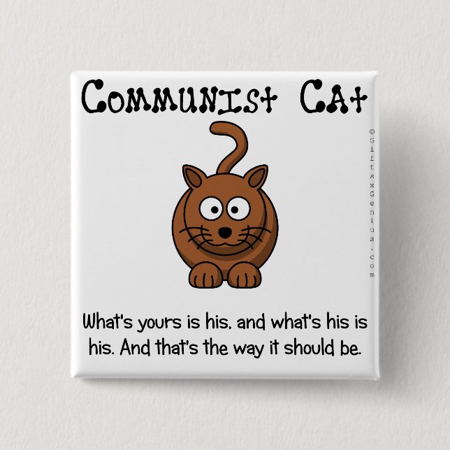 Rules of communism 15 cm square badge (Front)