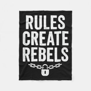 Rules Rebels Protest Dom Statement Gift Fleece Blanket