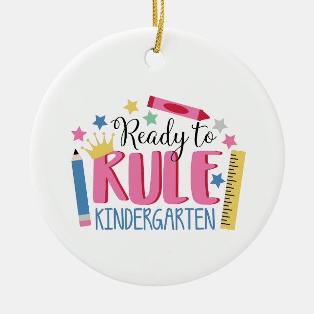Ruling Kindergarten Ceramic Tree Decoration (Front)