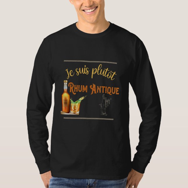 Rum Alcohol Aperitif Humour Je Suis Rather Rum Ant T-Shirt (Front)
