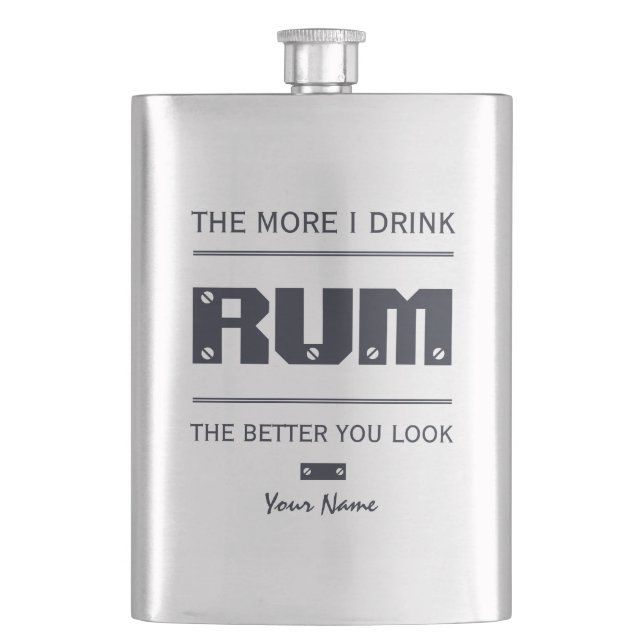 RUM custom monogram flask (Front)
