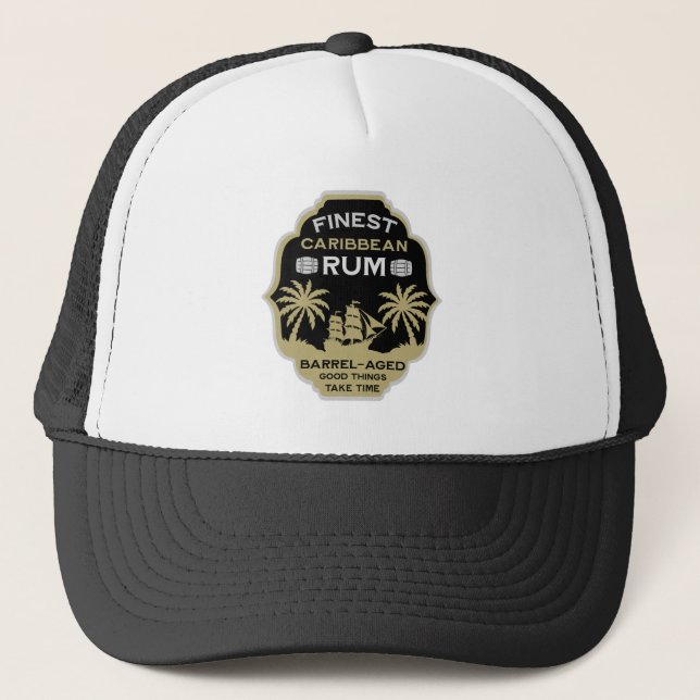 Rum Drinker Gift Trucker Hat (Front)