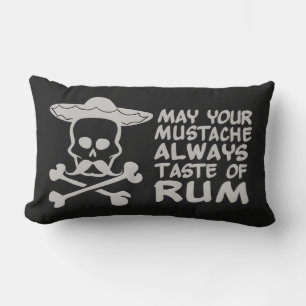 Rum Moustache custom colour throw pillow