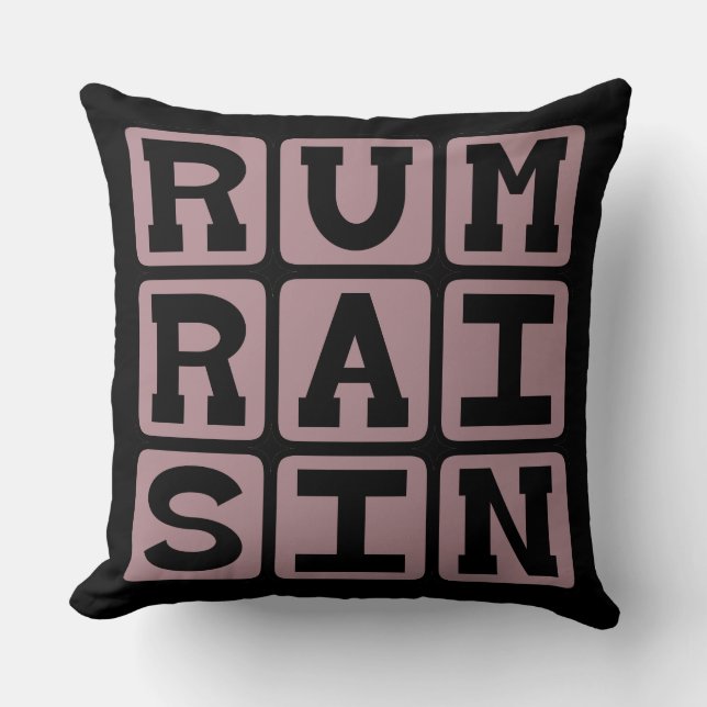 Rum Raisin, Ice Cream Flavour Cushion (Front)
