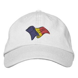 Rumania Romania wavy flag Embroidered Hat