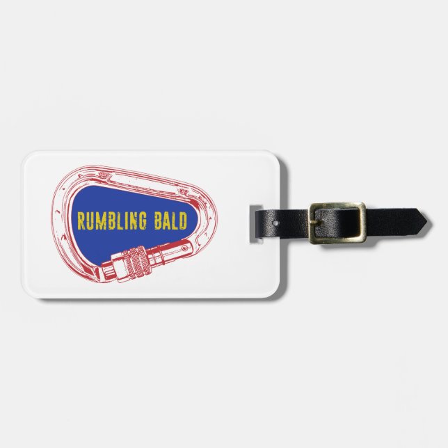 Rumbling Bald Climbing Carabiner Luggage Tag (Front Horizontal)