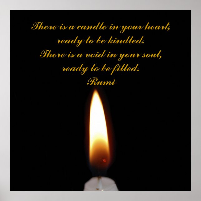 Rumi Candle in the heart Poster (Front)