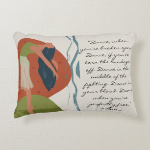 Rumi Dance Quote with Dancer  Decorative Cushion