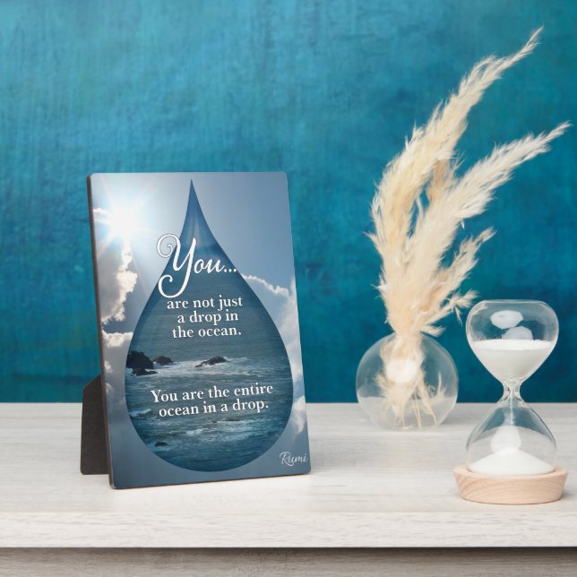 Rumi Drop in the Ocean Plaque (Side)