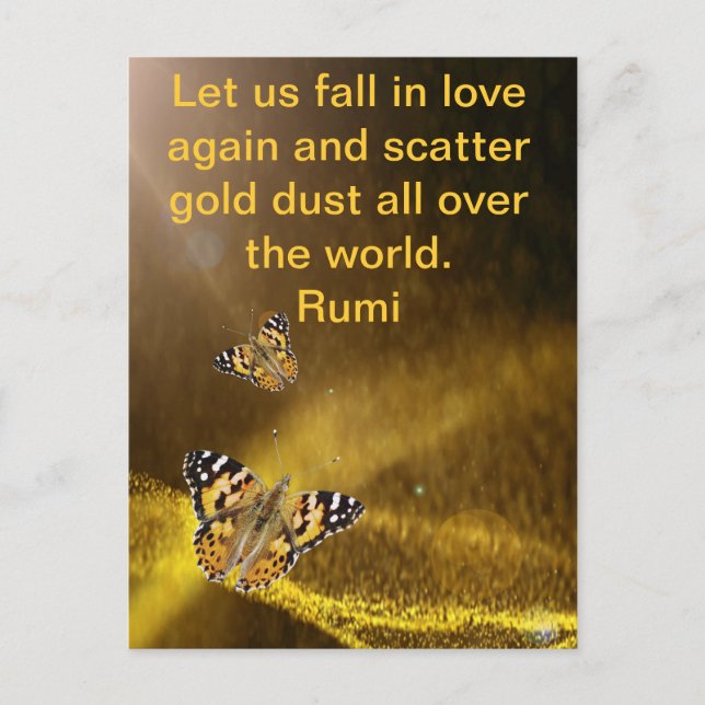 Rumi Fall in love again Postcard (Front)