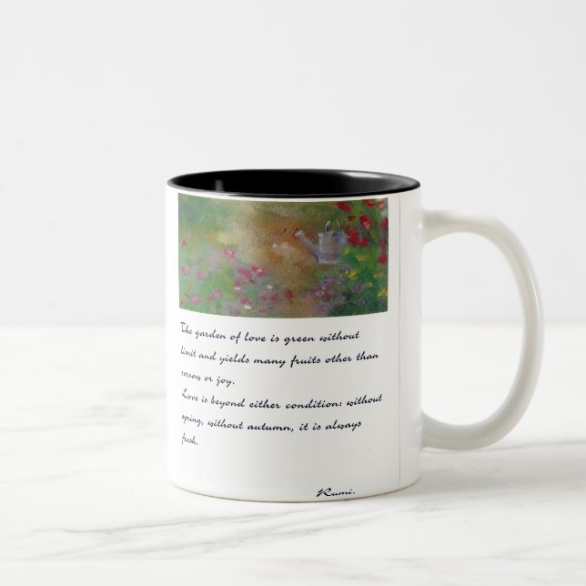 Rumi Garden of Love Two-Tone Coffee Mug (Right)
