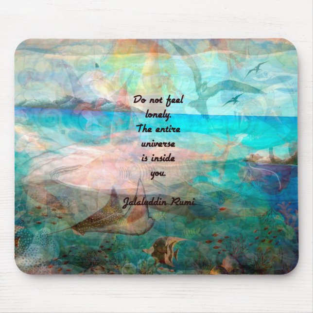 Rumi Inspiration Quote About The Universe Mouse Pad (Front)