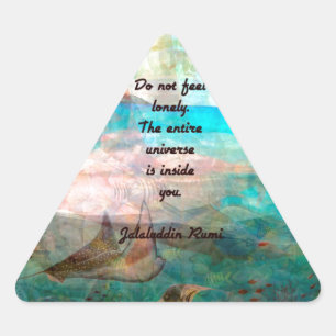 Rumi Inspiration Quote About The Universe Triangle Sticker