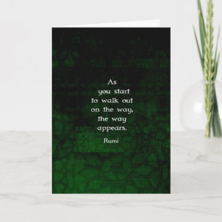 Rumi Inspirational Having Faith Quote Card