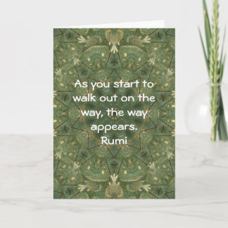 Rumi Inspirational Quotation Saying about Faith Card