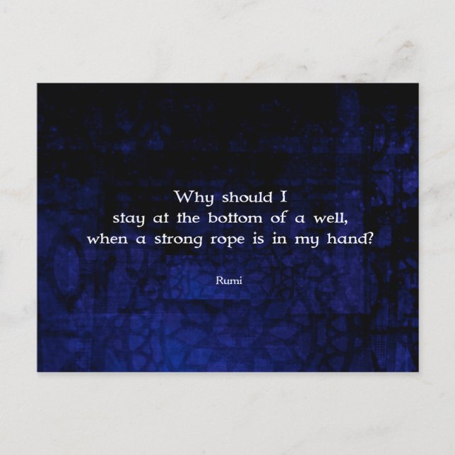 Rumi Inspirational Taking Action Quote Postcard (Front)