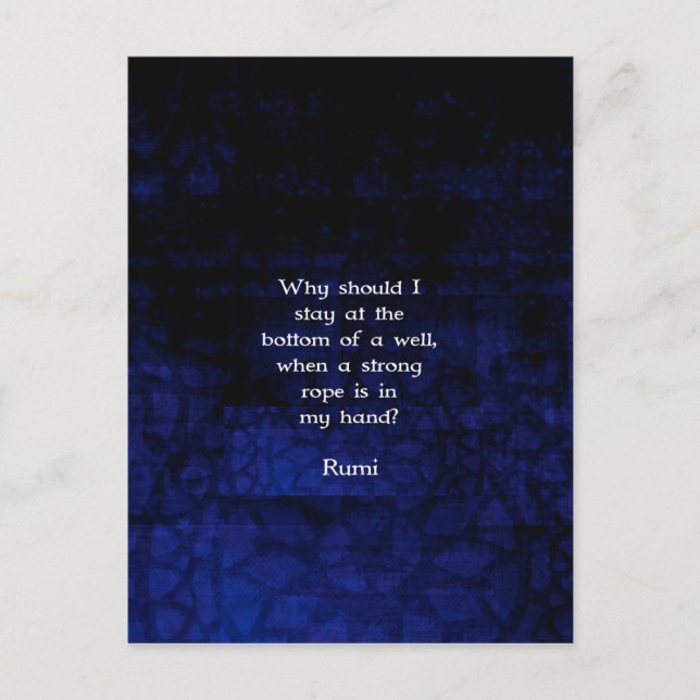Rumi Inspirational Taking Action Quote Postcard (Front)