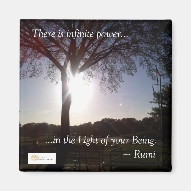 Rumi "Light of Your Being" Magnet (Front)