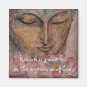 Rumi Love Quote Buddha Watercolor Art Magnet