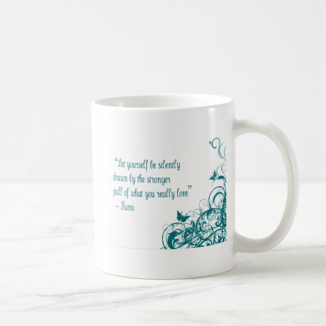Rumi love quote coffee mug (Right)