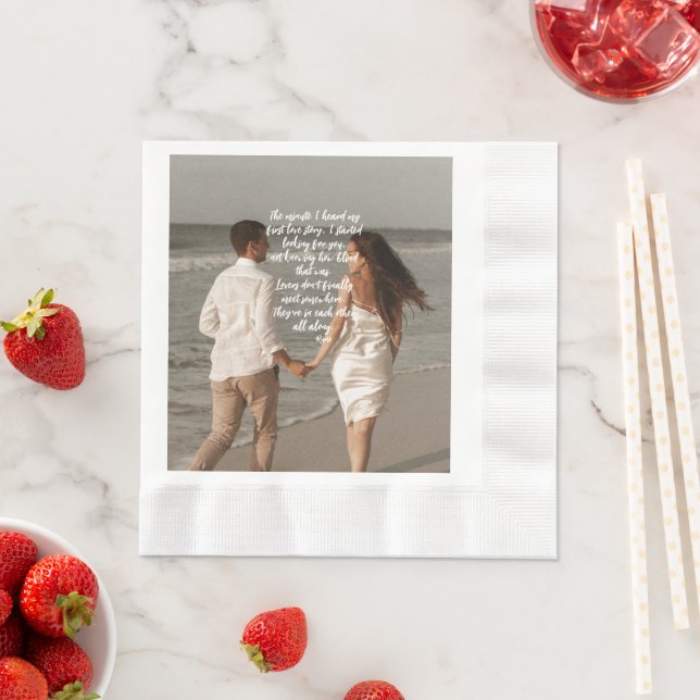 Rumi Love Story Add Your Photo Poem   Napkin (Insitu)