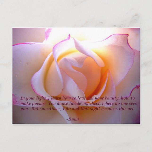 Rumi loverose postcard (Front)