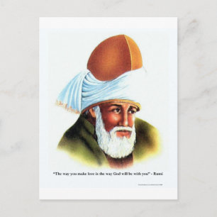 Rumi "Make Love" Quote On Tees Mugs Gifts Etc Postcard