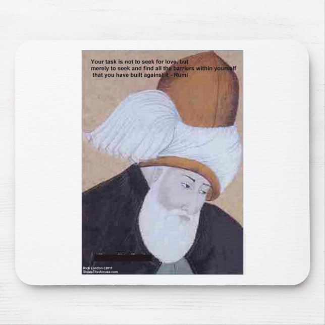 Rumi "Obstacles Of Love" Quote On Gifts Tees Cards Mouse Pad (Front)