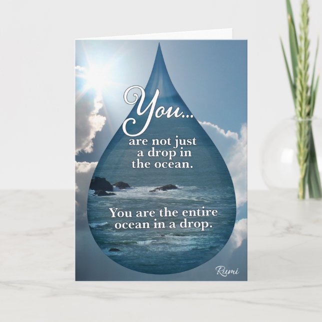 Rumi Ocean in a Drop Card (Front)