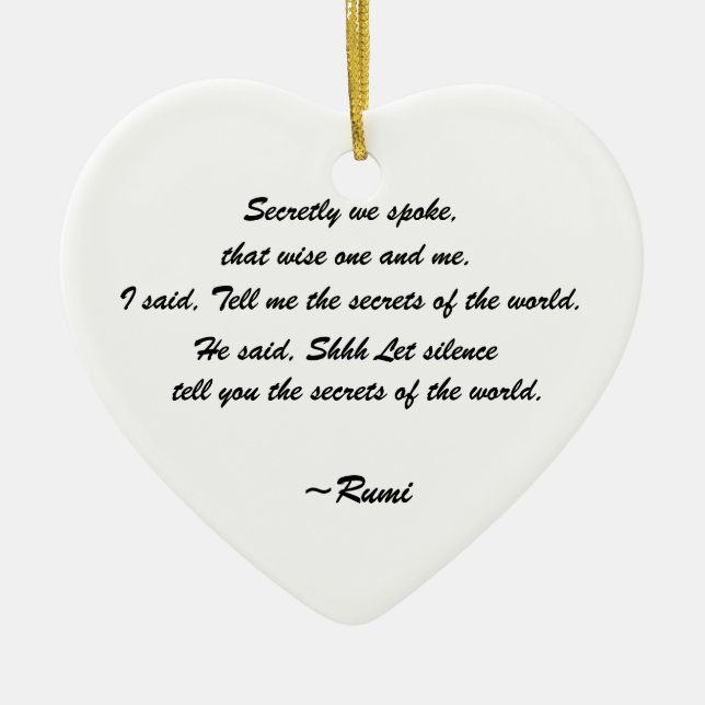 Rumi Quote Iris Ornament (Front)