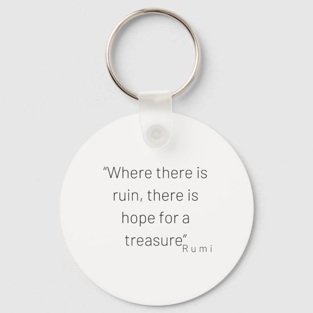 Rumi Quotes Coffee Mug Key Ring (Front)