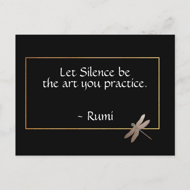 Rumi Silence Quote Postcard (Front)