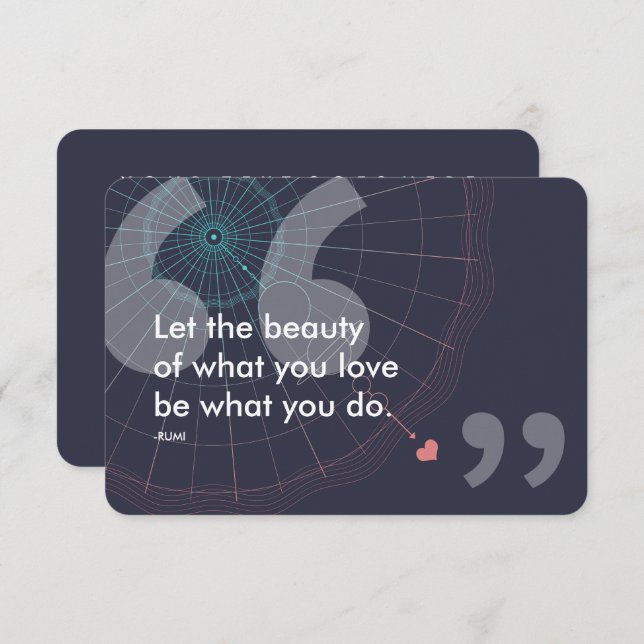 rumi success quote invitation (Front/Back)