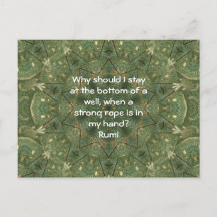 Rumi Taking Action Inspirational Quotation Saying Postcard