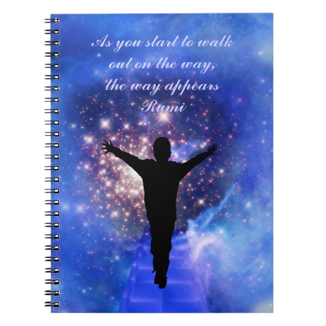 Rumi  Trust the way Spiral Notebook (Front)
