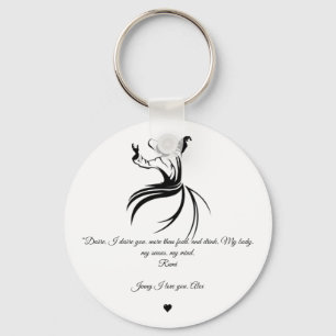 Rumi Valentine Love you poetry Keychain