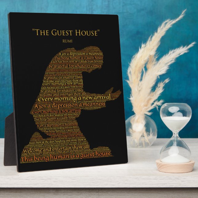 Rumi's "The Guest House" Poem Plaque (Side)