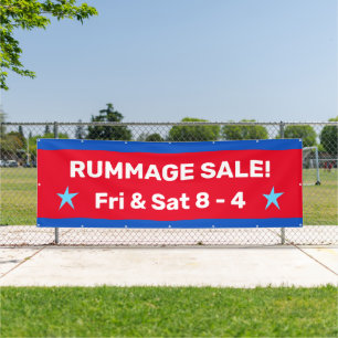 Rummage Sale! Custom Patriotic Banner