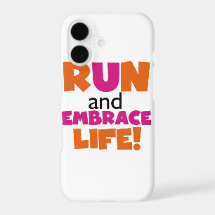 Run and Embrace Life Orange Pink