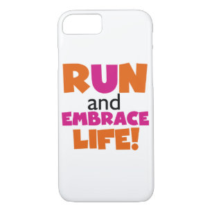 Run and Embrace Life Orange Pink Case-Mate iPhone Case