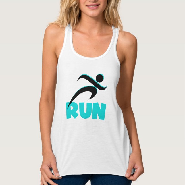 RUN Aqua Singlet (Front)